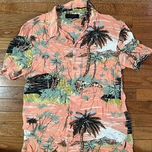 Men’s All Saints Casual Short Sleeve Button Up - Medium